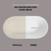 67 in. x 31 in. Oval Freestanding Solid Surface Soaking Bathtub with Center Drain in Matte White - Image 6
