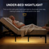 Queen Adjustable Bed Frame with Massage and USB Ports - Image 5