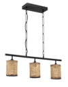 Elysian Three Lights Island With Natural Rattan Shade Farmhouse Chain Ceiling Lamp - Image 7