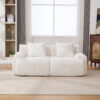 73" Modern Modular Sectional Sofa Loveseat, 2 Seater Tufted Comfy Cloud Tufted Floor Convertible Couch with 2 Pillows, Boneless Conversion Sofa for Living Room,Office, Apartment,Guestroom - Image 13