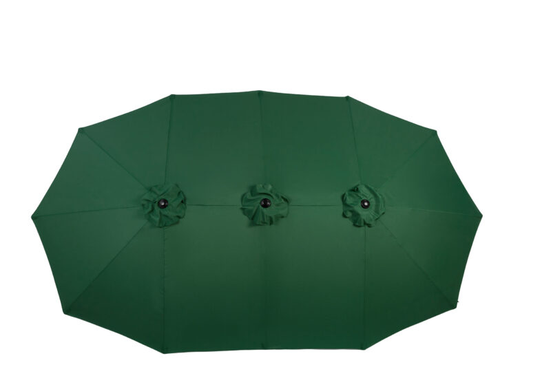 14.8 Ft Double Sided Outdoor Umbrella Rectangular Large with Crank - Image 15