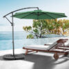 Best Choice Products 10ft Offset Hanging Market Patio Umbrella w/Easy Tilt Adjustment, Polyester Shade, 8 Ribs for Backyard, Poolside