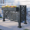 4ftx2ft Air Conditioner Fence for Outdoor Units,Metal Privacy Fence Cover, Perfect to Conceal Air Conditioning Units,3- Fence Panels