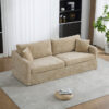 86.61" Wide Extra-large Double-seater Sofa, Chenille Upholstered, With Two Armrest Pillows And Two Backrest Pillows, Suitable For Bedrooms, Living Rooms, Apartment,And Window Seating