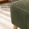 32 inch Wide Olive Beige Corduroy Storage Ottoman Bench with Wooden Legs, Flip-Top Storage Box, Soft Upholstered End of Bed Bench, Footrest & Shoe Bench for Bedroom, Living Room, Entryway - Image 35