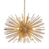 29" Mid-Century Modern 12-Light Starburst Chandelier – Gold Sputnik Pendant Light Fixture for Living Room, Dining Room, or Foyer (Bulb Not Included) - Image 6