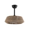 19" Bedroom Fan Light with Rope Suspension with 4 Bulbs, Dimmable, 7 Dlades, Reversible DC Motor - Image 2