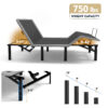 Queen Adjustable Bed Frame with Massage and USB Ports - Image 2
