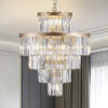 Golden Luxury Crystal Chandelier Modern Chandeliers Lights Fixture Hanging Pendant Light Fixture for Dining Room Bedroom Living Room Dia 23.6 Inch-Gold - Image 10