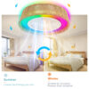 21" Modern Rustic Ceiling Fan Light with LED RGB Mood Lighting, Rope Woven Design, Quiet Fan, Semi Flush Mount for Bedroom, Living Room, or Dining Room ((Silent/6-Speed/Reversible/DC Motor)) - Image 8