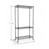 Rolling Clothes Rack, Garment Rack, Heavy Duty Garment Rack, Freestanding Clothes Rack, Closet Organizer and Storage - Image 2