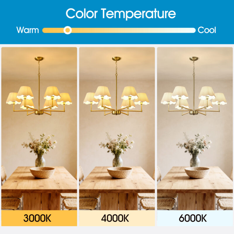 6-Light Rope + Fabric shade Chandelier,Gold Chandelier,Chandelier Romantic Golden,Adjustable Pendant Lights Living Room Dining Room Decoration Lamp Custom Hotel Project Lighting - Gold- - Image 10
