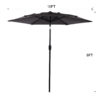 10FT Patio Umbrella, Outdoor Market Yard Umbrella, Sun Shade Umbrella with Push Button Tilt and Crank Mechanism for Garden, Deck, Pool and Backyard, Not Include Umbrella Base - Image 14