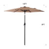 10FT Patio Umbrella, Outdoor Market Yard Umbrella, Sun Shade Umbrella with Push Button Tilt and Crank Mechanism for Garden, Deck, Pool and Backyard, Not Include Umbrella Base - Image 2
