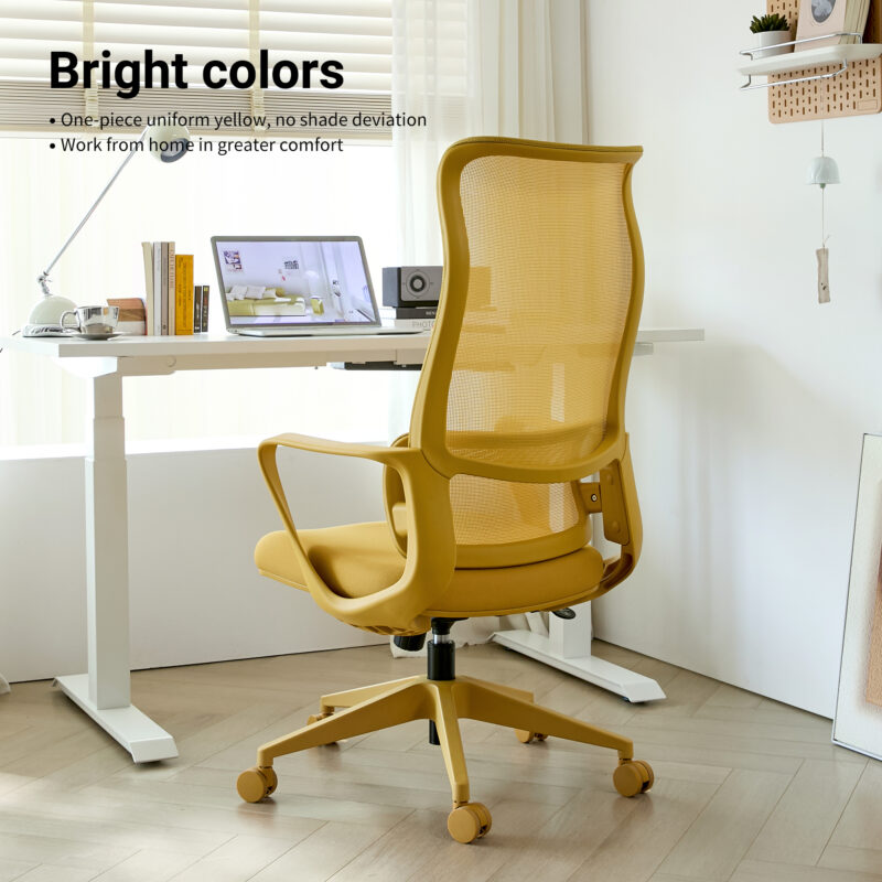 Ergonomic Colorful Office Chair 350LBS Home Office Mesh Breathable High Back, With Adjustable Lumbar Support Computer Chair, Integrated Molded Foam Seat Cushion, Fireproof - Image 4