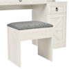 Farmhouse Vanity Desk with Sliding Mirror and Lights, Vanity Set with Glass Top and Charging Station ,Dressing Table with 4 Drawers and 2 Cabinets, Dressing Table with Stool for Bedroom - Image 11