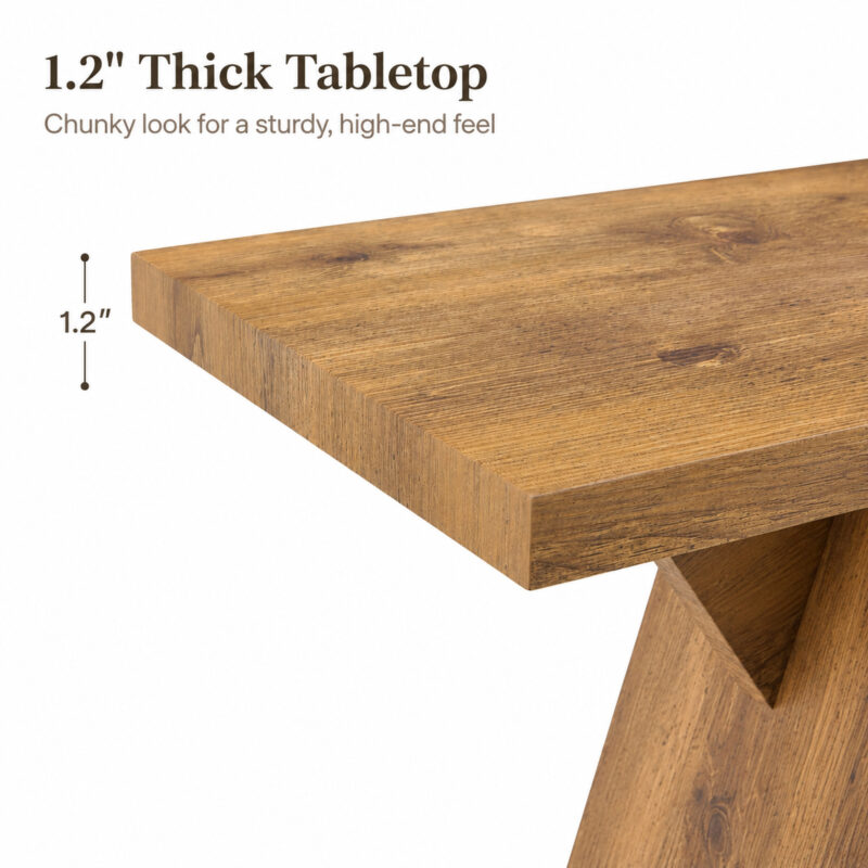 Console Table, 43.4-Inch Long Narrow Entryway Table with V-Shaped Base, Rustic Sofa Console for Hallway, Living Room, Behind Sofa - Image 7