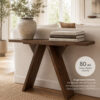 Console Table, 43.4-Inch Long Narrow Entryway Table with V-Shaped Base, Rustic Sofa Console for Hallway, Living Room, Behind Sofa - Image 19