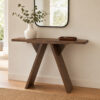 Console Table, 43.4-Inch Long Narrow Entryway Table with V-Shaped Base, Rustic Sofa Console for Hallway, Living Room, Behind Sofa - Image 12