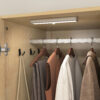 2 Door Wood Wardrobe for Bedroom with Hanging Clothing Rod inside the Cabinet and 2 Drawers for Storage Organization, Built-in induction light Multifunctional Closet with Mirror - Image 20