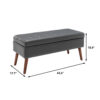 Storage Bench with Storage Bench for Bedroom End of Bed Bench Foot of Bed Bench Entryway Bench Storage Ottoman Bench 43.3" W x 17.7" Brown Leather Bench - Image 13