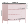 White 4-Drawer Kids Dresser, Wooden Storage Cabinet for Toddler Bedroom, Nursery, Closet, Baby Nightstand Organizer for Living Room or Apartment, 35.4" Wide - Image 11