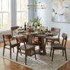 43.3in-59in Extendable Round Dining Table for 4-8,Modern Kitchen Oval Dining Table with Removable Leaves Space Saving,Wood Base with Storage Shelf for Kitchen Living Room - Image 4