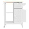 Kitchen Island Cart with Mobile Carts with Storage Cabinet, Rolling Kitchen Table with Spice Rack, Towel Rack, and Drawer, Portable Islands on Wheels - Image 10