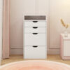 Dressing Table and Stool, 3-in-1 Multifunctional Dressing Table Set, Featuring Three-color Lighting Modes, HD Mirror, Two Sliding Drawers, and a Hidden Storage Stool - Image 23