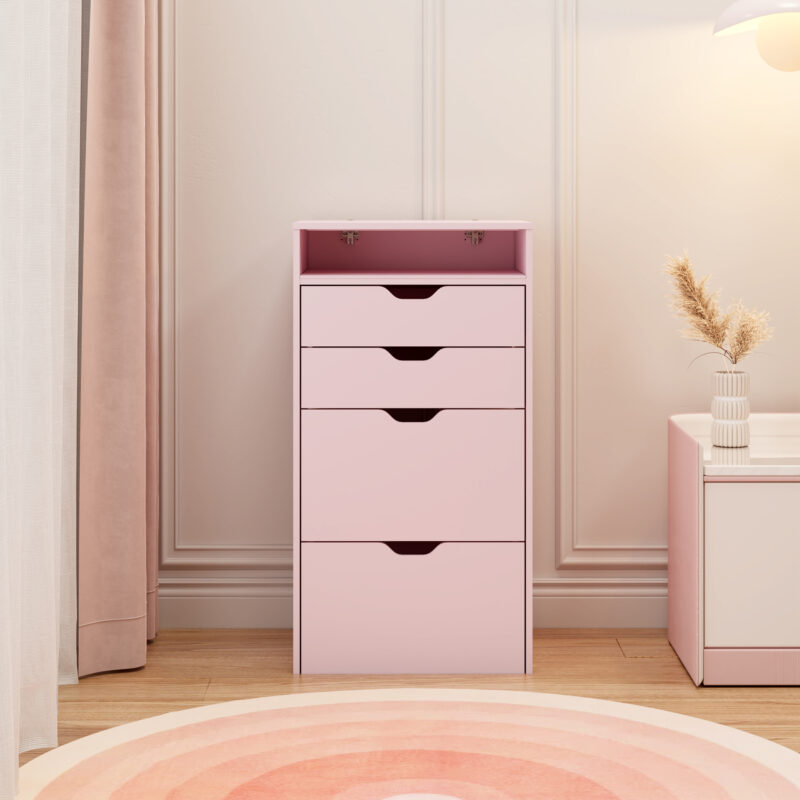 Dressing Table and Stool, 3-in-1 Multifunctional Dressing Table Set, Featuring Three-color Lighting Modes, HD Mirror, Two Sliding Drawers, and a Hidden Storage Stool - Image 11