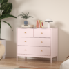 White 4-Drawer Kids Dresser, Wooden Storage Cabinet for Toddler Bedroom, Nursery, Closet, Baby Nightstand Organizer for Living Room or Apartment, 35.4" Wide - Image 8