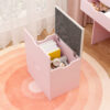Dressing Table and Stool, 3-in-1 Multifunctional Dressing Table Set, Featuring Three-color Lighting Modes, HD Mirror, Two Sliding Drawers, and a Hidden Storage Stool - Image 8