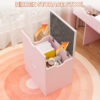Dressing Table and Stool, 3-in-1 Multifunctional Dressing Table Set, Featuring Three-color Lighting Modes, HD Mirror, Two Sliding Drawers, and a Hidden Storage Stool - Image 6