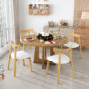 Round Dining Table for 4 - 47 Inch Farmhouse Kitchen Table, MDF Circle Table with Oak Finish, 300lb Weight Capacity, Easy Assembly for Dining Room, Kitchen, Living Room - Spiced Round Table - Image 15