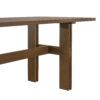 Modern Wooden Dining Table for 4 to 6 People, 71" Large Kitchen Dining Table with Wood Pedestal Base, Mid Century Rectangular Long Dinner Table for Home Dining Room Restaurant, Walnut - Image 8