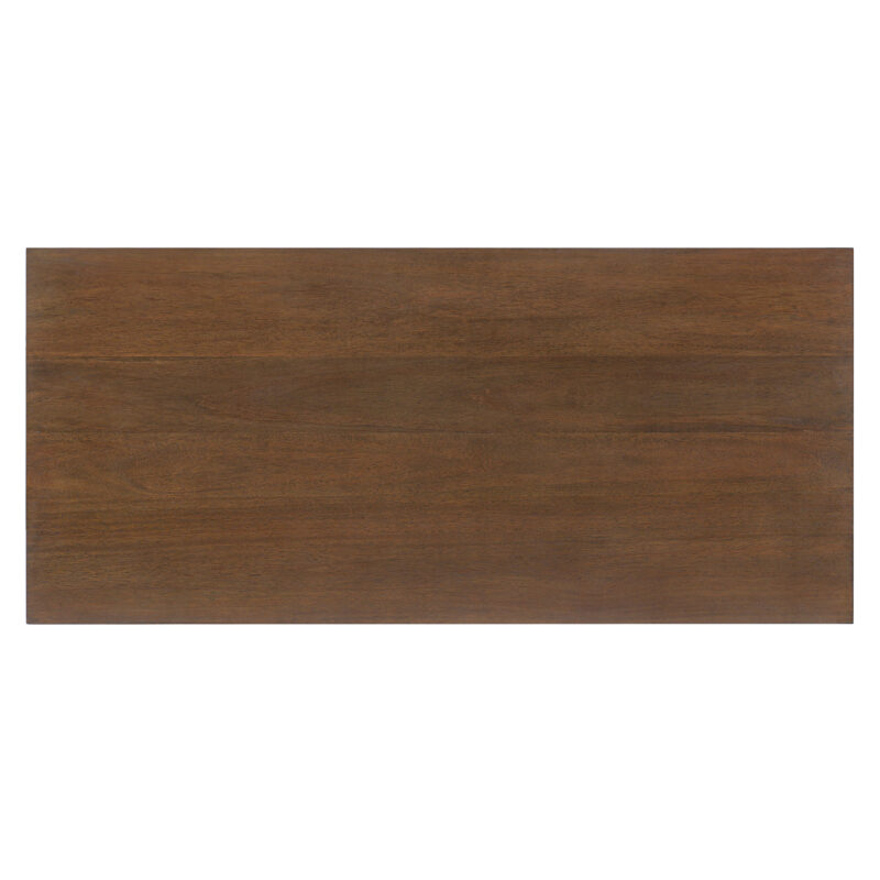 Modern Wooden Dining Table for 4 to 6 People, 71" Large Kitchen Dining Table with Wood Pedestal Base, Mid Century Rectangular Long Dinner Table for Home Dining Room Restaurant, Walnut - Image 4
