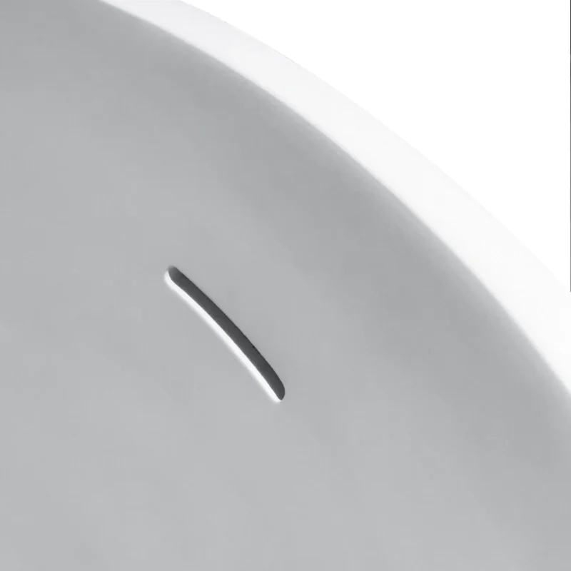 59 inch freestanding egg shape solid surface bathtub for the bathroom - Image 4