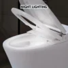 Heated Seat Smart Toilet without Bidet, Upmarket Compact Dual Flush Toilet 1/1.28 GPF, Tank less toilet with Adjustable Temp Heated Seat, Foot sensor Flush, White Night Light, Knob Control,Auto Flush - Image 12