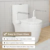UPGRADED DESIGN Armrest, With 1.28/0.8 GPF Tornado Flush One-Piece Toilet, Siphonic S-trap 12", Soft Close Seat,Dual Flush MAP 1000g,Comfort Chair Seat ADA Height 17",Glossy White GW-007 - Image 2