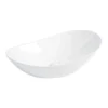 White Oval Ceramic Vessel Sink, Modern Minimalist Art Bathroom Sink Bowl, Countertop Vanity Basin - Image 9