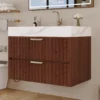 30" Modern Floating Bathroom Vanity with Seamless Sintered Stone Top & Ceramic Basin – 2 Soft-Close Drawers, Wall-Mounted - Image 6