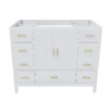 42" Bathroom Vanity Base Cabinet with 2 Soft-Close Double Doors & 9 Smooth Drawers with Slides(White) - Image 7