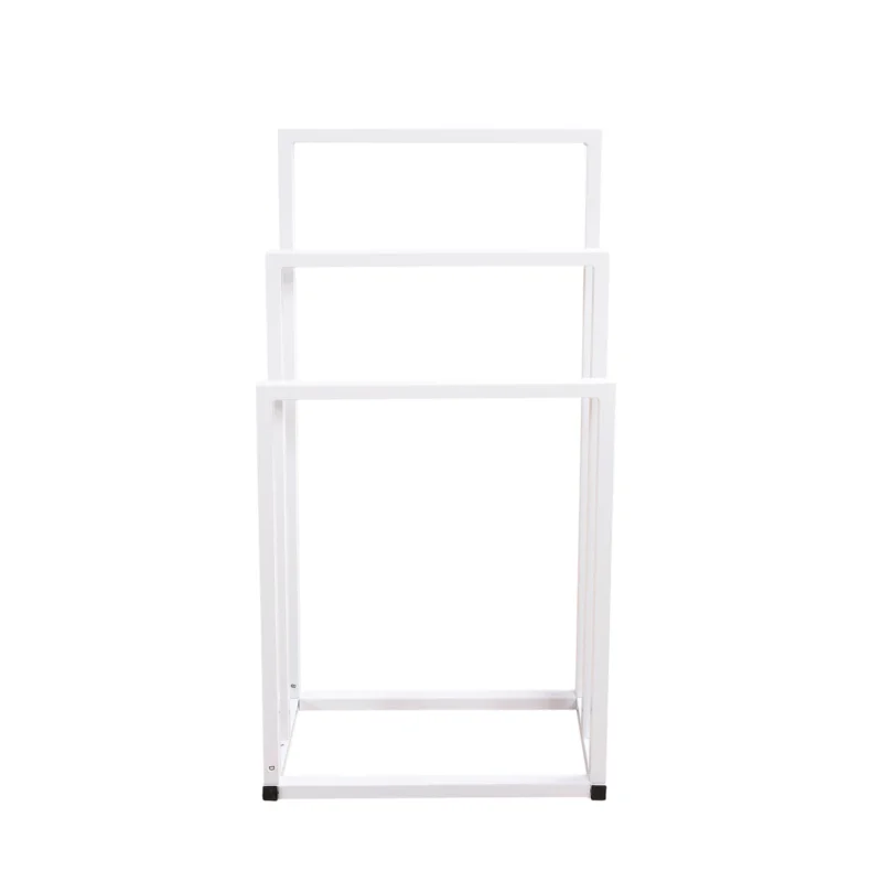 Metal Freestanding Towel Rack 3 Tiers Hand Towel Holder Organizer for Bathroom Accessories, White - Image 7