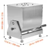 Manual Meat Mixer, 30L Tilt Tank Meat Processing Equipment(Mixing Max 30LBS for Meat), Stainless Steel Meat Mixer, Sausage Mixer Machine with Lid Handle Gear Reducer, Ground Beef Hand Mixer - Image 6