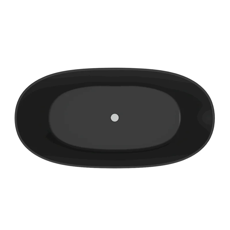 65 inch artificial stone solid surface freestanding bathroom bathtub - Image 3