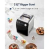 Upright Automatic Ice Cream Maker with Built-in Compressor, 2 Quart No Pre-freezing Fruit Yogurt Machine, Stainless Steel Electric Sorbet Maker, 4 Modes Gelato Maker with Digital Display & Timer - Image 2