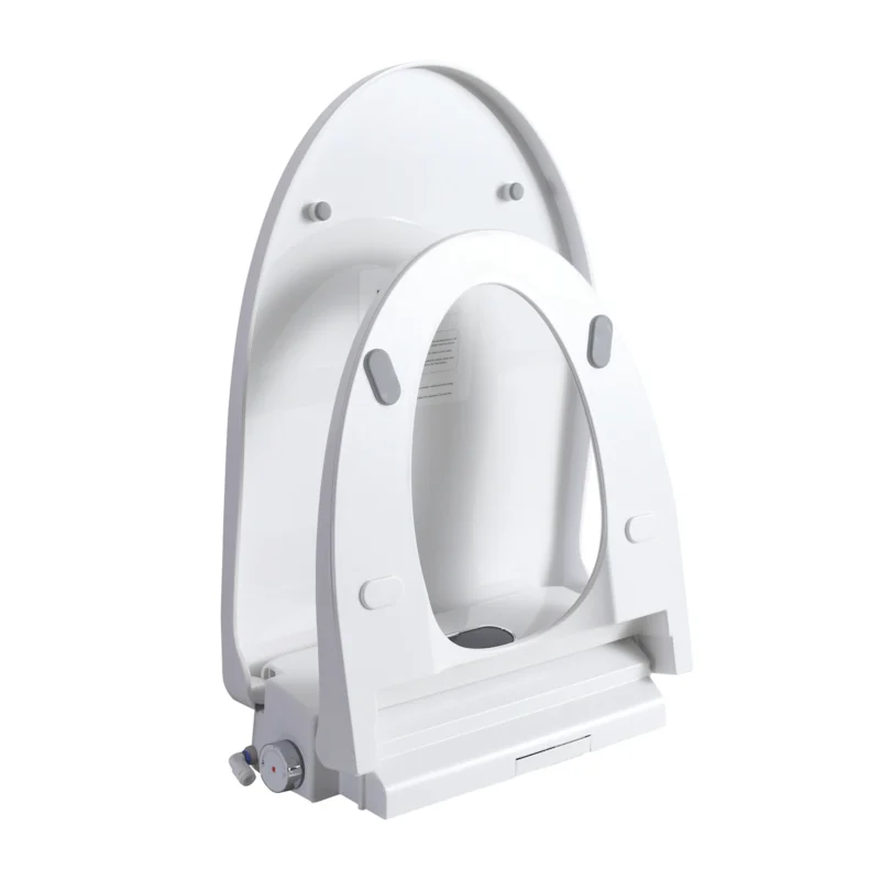 Smart Bidet Toilet Seat with Side Knob Adjustable Heated Seat with Water Temperature and Pressure Adjustment Portable Bidet with Automatic Nozzle Cleaning,Night Light,Only Seat - Image 15