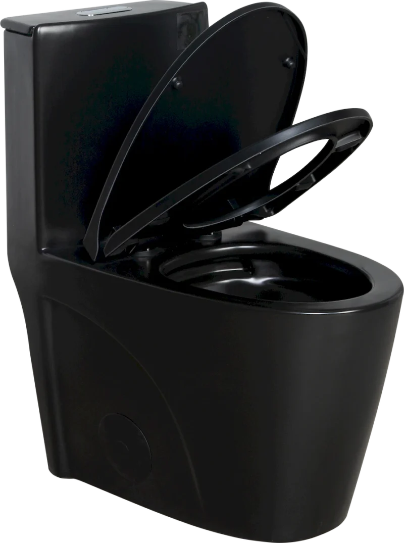 1.1/1.60 GPF Dual-Flush One Piece Toilet, Water-Saving Elongated Comfort Height Floor Mounted, Soft Close Seat, 1000 Gram Map Flushing Score Toilet, Matte Black GF-24T01-MB - Image 5