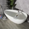 59 inch freestanding egg shape solid surface bathtub for the bathroom - Image 2