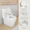 UPGRADED DESIGN Armrest, With 1.28/0.8 GPF Tornado Flush One-Piece Toilet, Siphonic S-trap 12", Soft Close Seat,Dual Flush MAP 1000g,Comfort Chair Seat ADA Height 17",Glossy White GW-007 - Image 12
